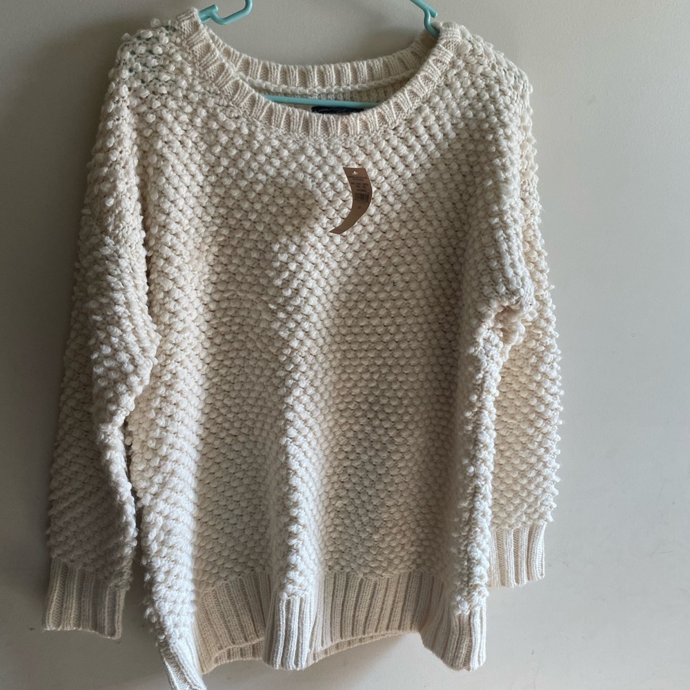 NWT American Eagle Cream White Sweater Large
